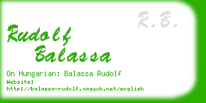 rudolf balassa business card